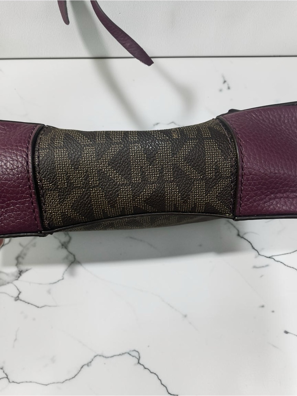 Michael Kors Brown and Plum Signature Crossbody - Picture 4 of 12